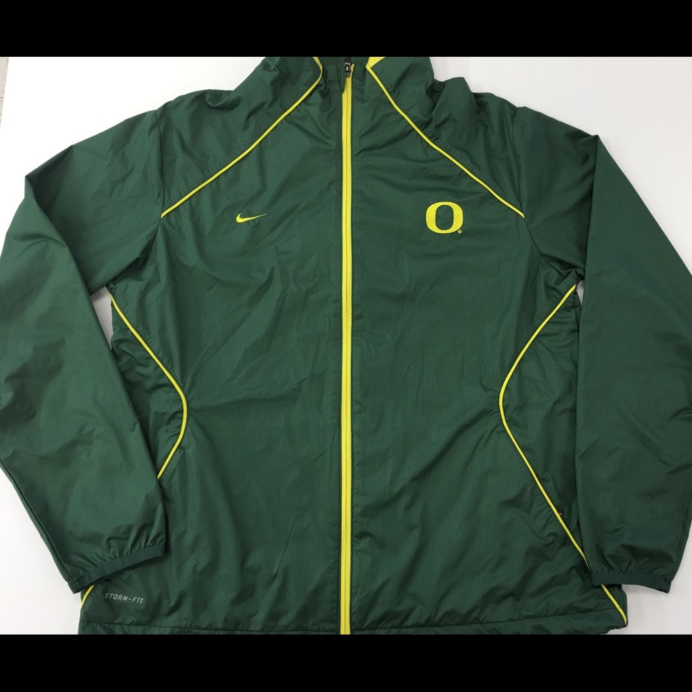 Oregon Ducks Nike Storm Fit running jacket.